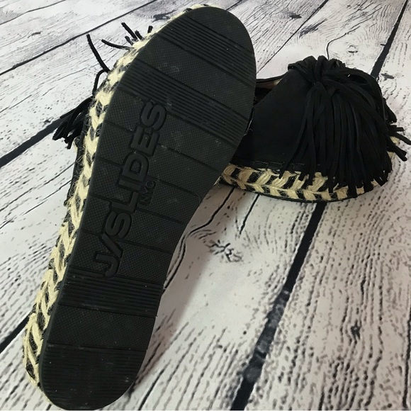 J-Slides Suede Leather Tassel Sandals - Picture 5 of 7